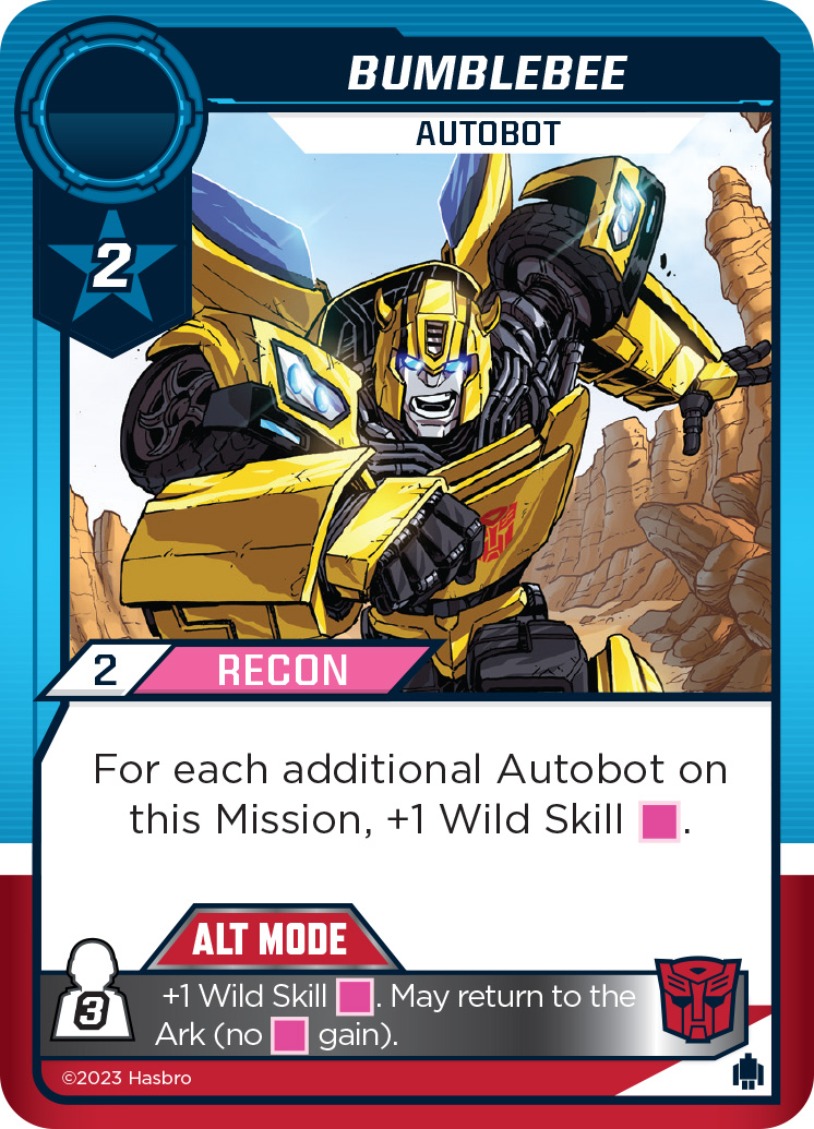 Bumblebee card by Renegade Game Studios